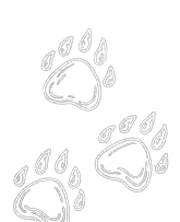 dog paws icon on a white background